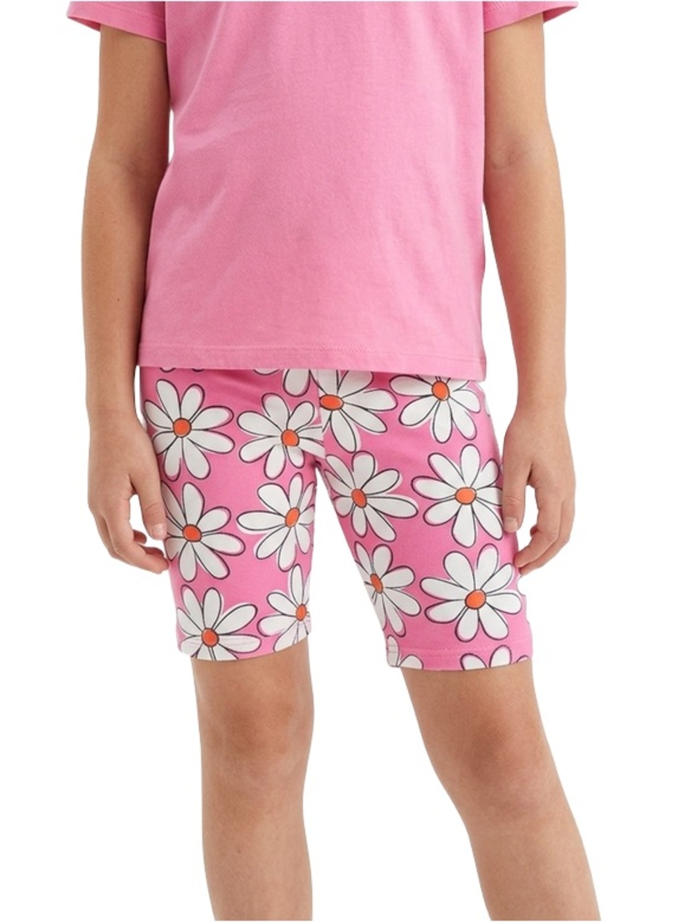Dori Creation pink daisy biker shorts